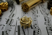 Rose design crown for concert flutes in Sterling Silver, Polished Bronze, and various other materials and finishes