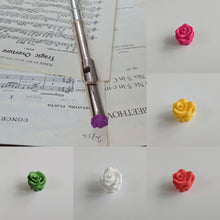 Set of 3 Colourful Rose Crown for Concert Flutes - choose your colours