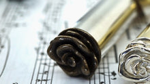 Rose Flute Crown in Bronze Steel on a silver headjoint